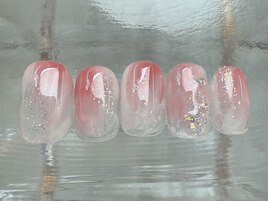 シンプル桃ニュアンス8500円