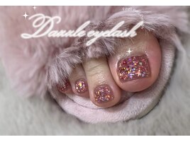 キラキラ　ホロ　フット　ネイル