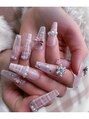 ネイル ボンボニエール 京阪シティモール天満橋店(Nail bonbonniere)&nbsp;ピンクが可愛いチェックネイル♪パールやスタッズ色々つけて◎