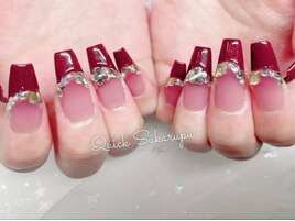 ボルドーフレンチネイル