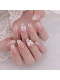 リボンネイル/ワンホンネイル