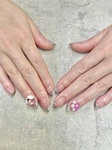 ネイルサロンファストネイルプラス 新宿店(FAST NAIL PLUS)/夏ネイル2021【ガラスフレンチ】