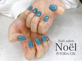 くすみブルーネイル
