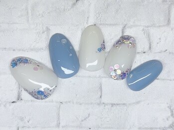 アルセア 上野御徒町店(Alcea)/紫陽花ネイル ホログラム