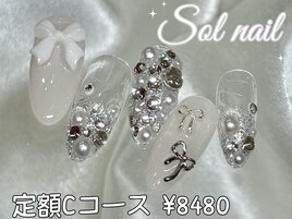 定額ガーリー埋め尽くしネイル