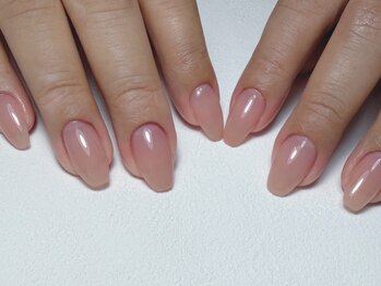 アムネイル(am.nail)/くすみピンクちゅるんネイル