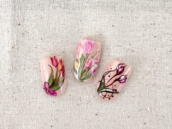 マユネイル(mayunail)/チューリップ♪1本追加アート☆