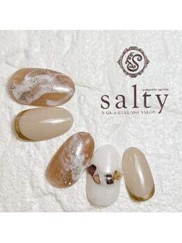 ネイルアンドアイラッシュサロン ソルティ 寺田町(salty)/ニュアンスネイル