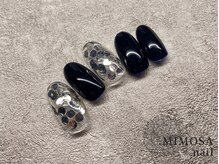 ミモザネイル(MIMOSA Nail)/ドットホログラム＋ワンカラー