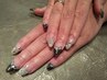 【hand】定額ネイル ¥７０００　キラキラフレンチコース