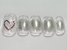 ネイルメゾン 渋谷店(NAIL MAISON)/ハートクリアラメ￥4500