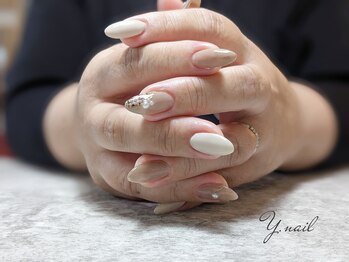 ワイネイル(Y.nail)/ツイードグレージュネイル