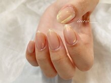 ネイルサロン イントゥ(into_)/オーロラミラー　ピンクベージュ