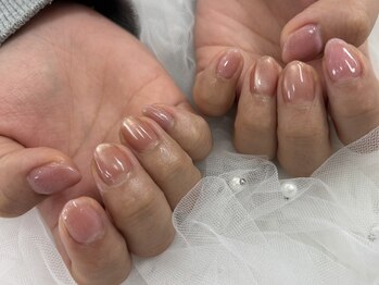 シンプル　ショートネイル