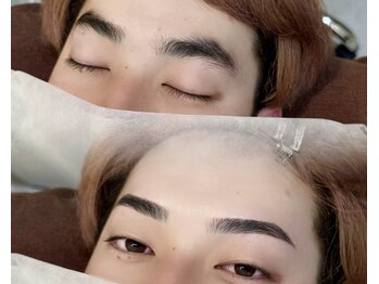 ホワイトラッシュ 岡山問屋町店(WHITE LASH)の写真/【お洒落に気を遣う男性必見！】眉の形を整え、お顔の印象×清潔感をUPさせましょう★初回¥4480