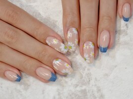 #フレンチ＃春ネイル