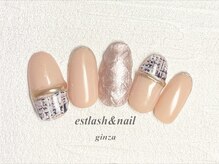 エストラッシュアンドネイル 銀座店(est lash&nail)/ツイードネイル　パラジェル　