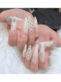 自爪ロングキルティングネイル