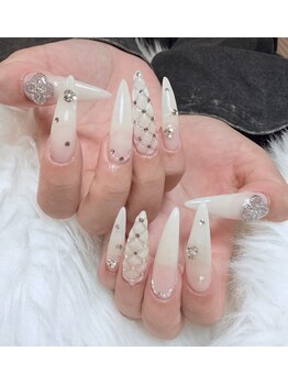 自爪ロングキルティングネイル