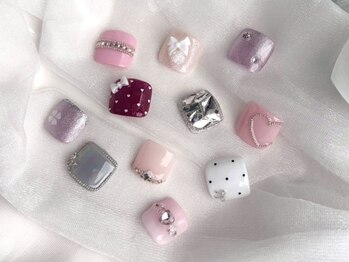 サモパルピュア(3.5.8 pure)の写真/お得にかわいいをフットネイルを♪ トレンドフットをお得に楽しむなら今がチャンス★