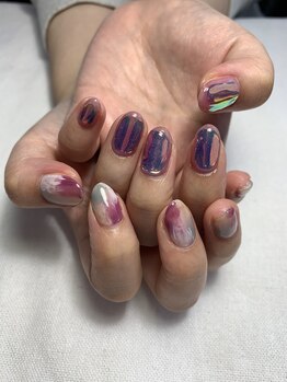 ユージューネイルルーム(UJU nail room)/うるうるマーブルネイル