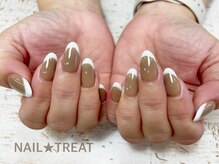 ネイルトリート 茨木駅前店(NAIL TREAT)/ブラウンベースフレンチ