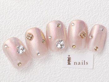 アイネイルズ 恵比寿店(I nails)/ビジューミラーグラデ10480円