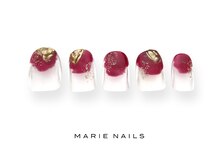 マリー ネイルズ いわきラトブ店(MARIE NAILS)/定額7700円税込　レッド 0816b