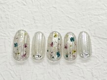 サニーサイド ウィズ マキア 茅ヶ崎店(Sunnyside with MAQUIA)/押し花ネイル