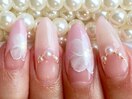 大花フレンチネイル