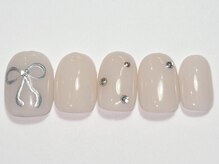 ネイルメゾン 渋谷店(NAIL MAISON)/ガーリーリボンストーン￥5500