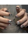 モードネイル black×silver