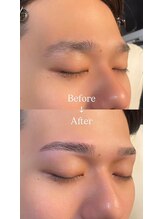眉毛男子 新宿店/Before/After