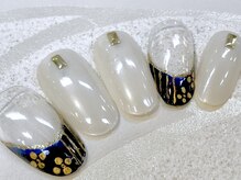 ビービーネイル(BB)/フレンチ和柄ネイル