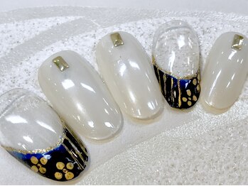 ビービーネイル(BB)/フレンチ和柄ネイル