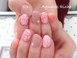 【花柄ネイル】