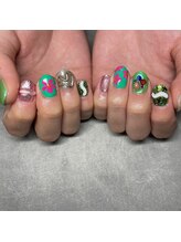 リブ(Lib)/ポップでサイケ♪ネイル