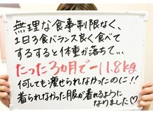 サロンドローヴ(Salon de LOAVE)の雰囲気（30代/会社員のお客様からの口コミ【たった3ヶ月で-11.8キロ】）