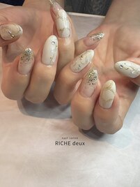 お正月×ニュアンスネイル