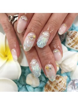 ネイルサロンエーナイン 函館店の写真/デザインし放題で理想を叶える♪ストーンやシール、スタッズも付け放題で大満足☆自分だけのこだわりを!