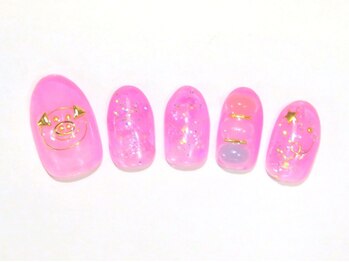 ネイルサロン ドレリッチ 大宮店(drerich)/【6990】クリアピンクワイヤー