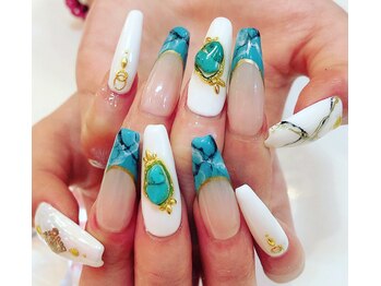 夏 ターコイズネイル 渋谷 安い Pg ネイルサロン ネイルズゴーゴー 渋谷店 Nailsgogo のフォトギャラリー ホットペッパービューティー