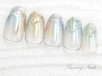 ラグジュアリーネイルズ アカバネ(Luxury Nails Akabane)/うるツヤ*ニュアンスミラー