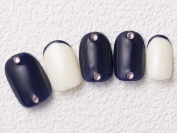 アイネイルズ 大宮店(Ｉ nails)/ネイビーシンプル