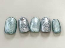 ネイルメゾン 天神店(NAIL MAISON)/青キラキラ星ホイル¥7000
