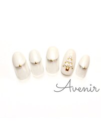 ミルキークリスマスネイル