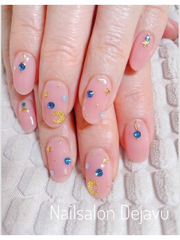 デジャヴ(Dejavu)/ナチュラルカラーの夜空ネイル