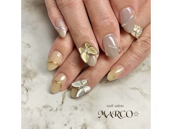 ネイルサロン マルコ(nail salon MARCO)/人気の蝶パーツ