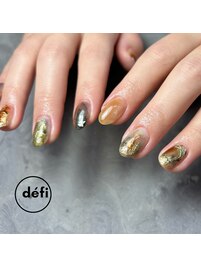 鉱物ネイル/¥9000