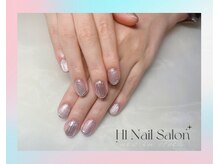 エイチワン(H1)/パウダーも加えたバカラ風ネイル